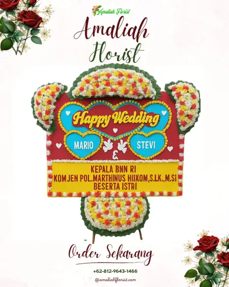 Papan Bunga Pernikahan Rangkapan Jaya
